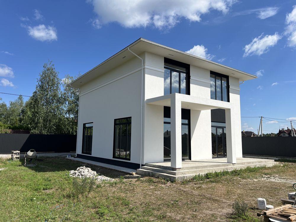 Продаж нового сучасного будинку 170 м² на ділянці 10 соток біля річки. Козин.