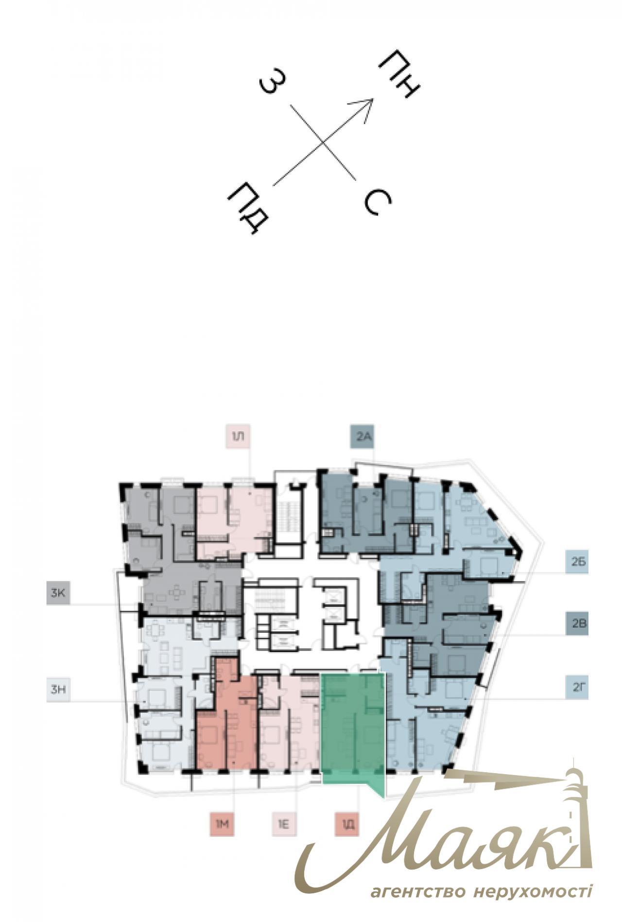 Продаж 1-кімнатної квартири Щорса 19 ЖК Diadans