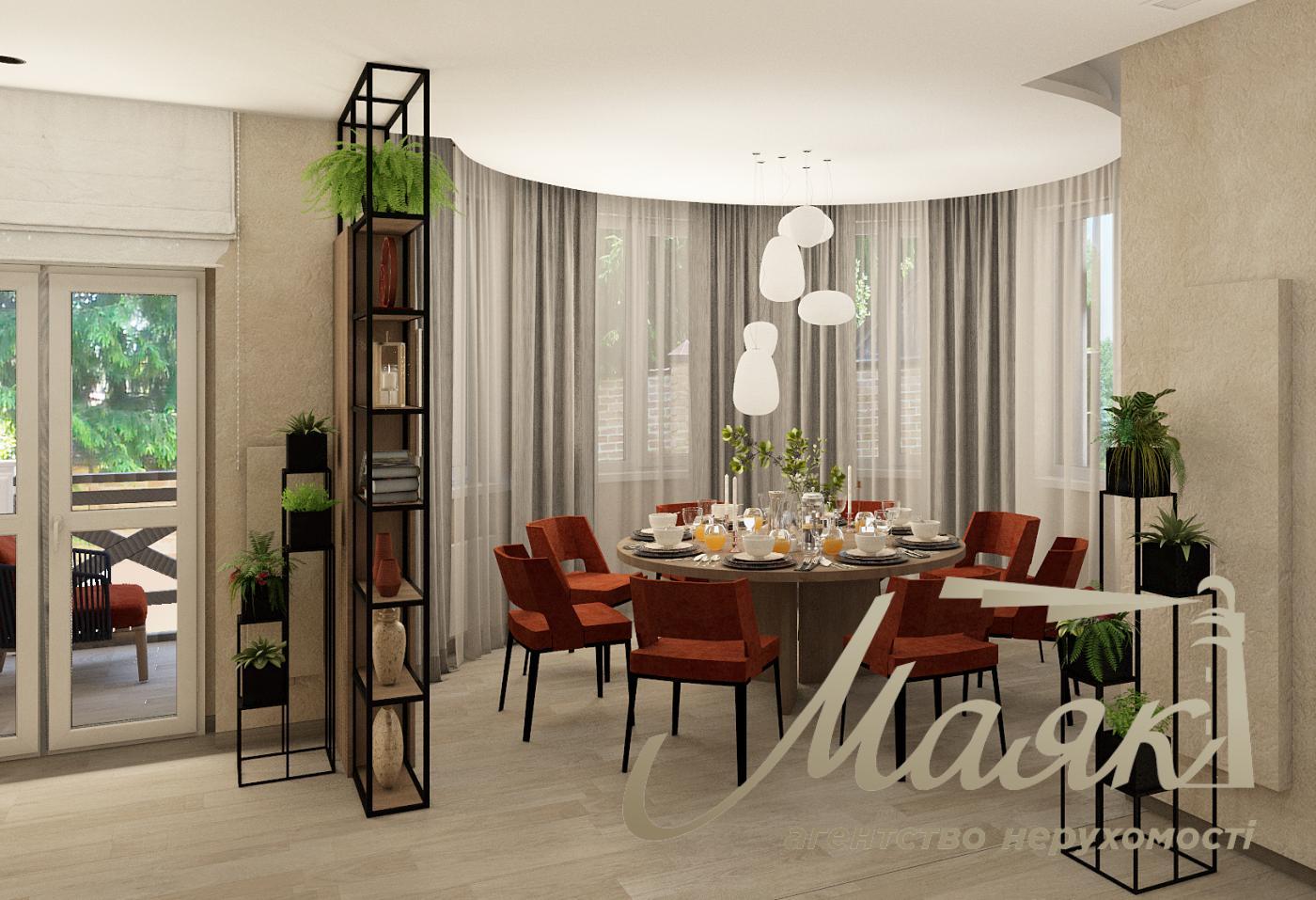 Продаж будинку з гаражем 365м2, ділянка 15 соток у КМ "ОБРІЙ - К" вул. Центральна, у с. Козин,