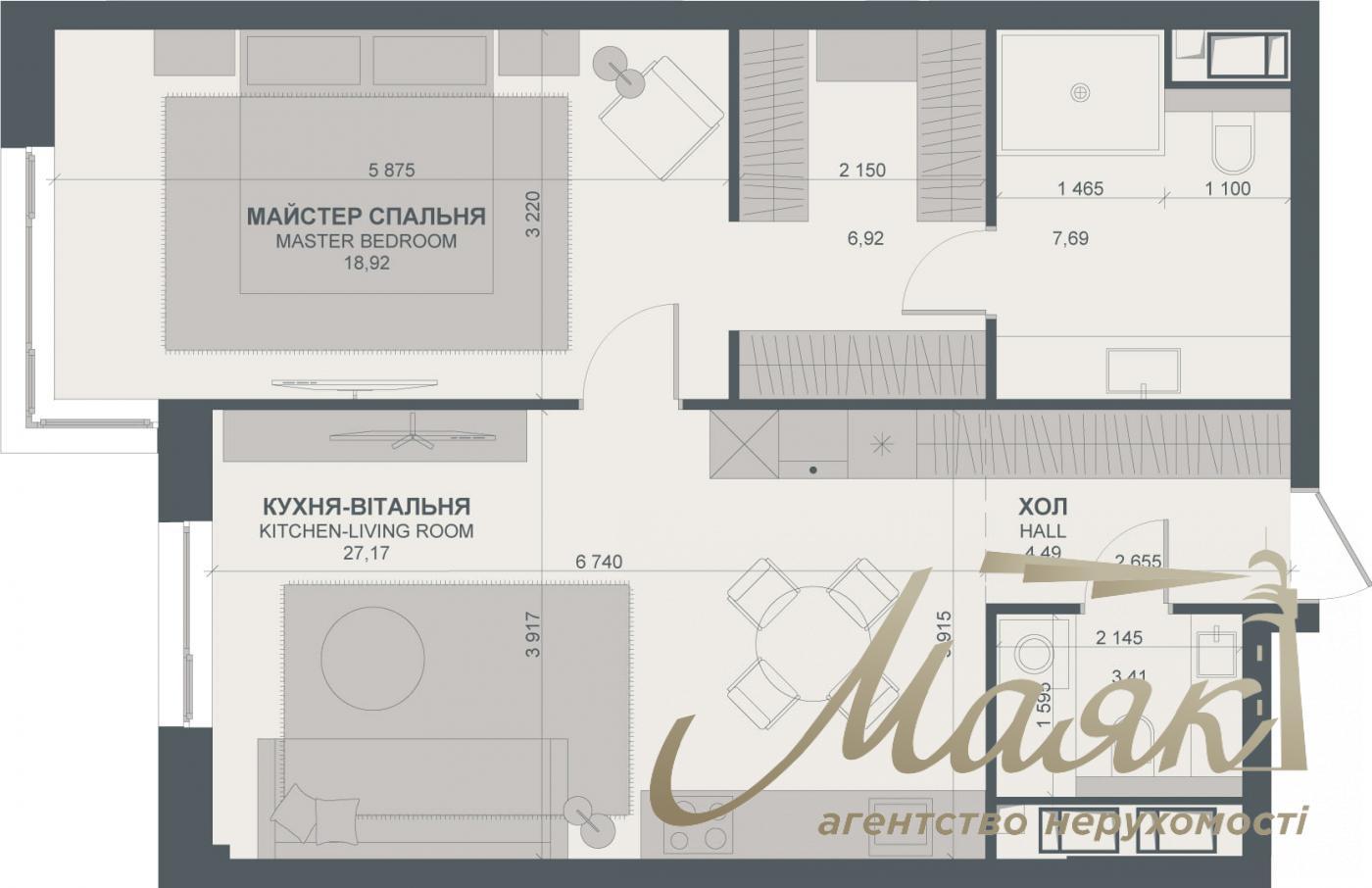 Продаж квартири 68м2, ЖК TRIIINITY, Барбюса Анрі, Печерськ, Київ