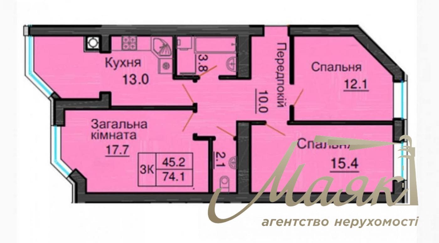 Продаж / 3-КІМНАТНА КВАРТИРА | ЖК «СОФІЯ РЕЗИДЕНТ»