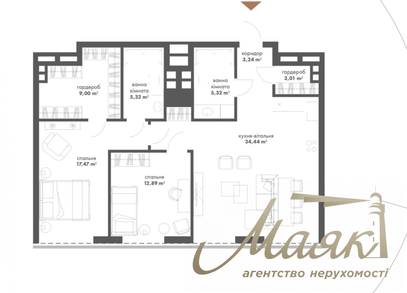 Продаж 2-кімнатної квартири ЖК The One, Печерськ, вул. Мечникова