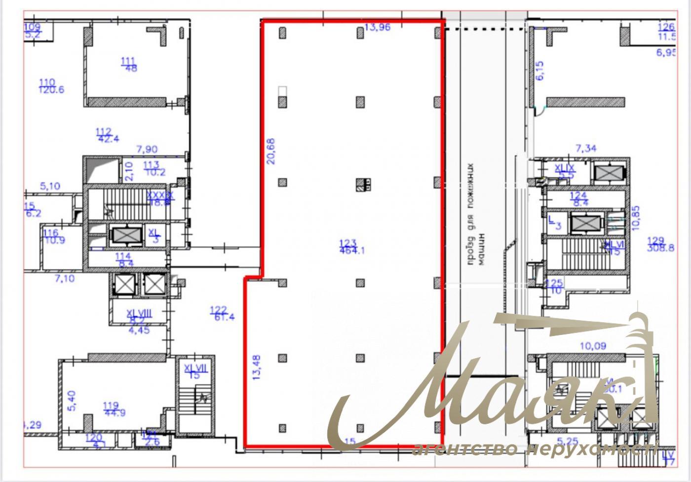 Продаж фасадного приміщення 532м2, ЖК Метрополь, Предславинська, 20