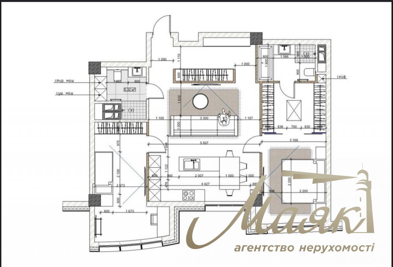 Продаж 3к квартири 100м2 в ЖК "Бульвар Фонтанів", вул. Саперне Поле 3