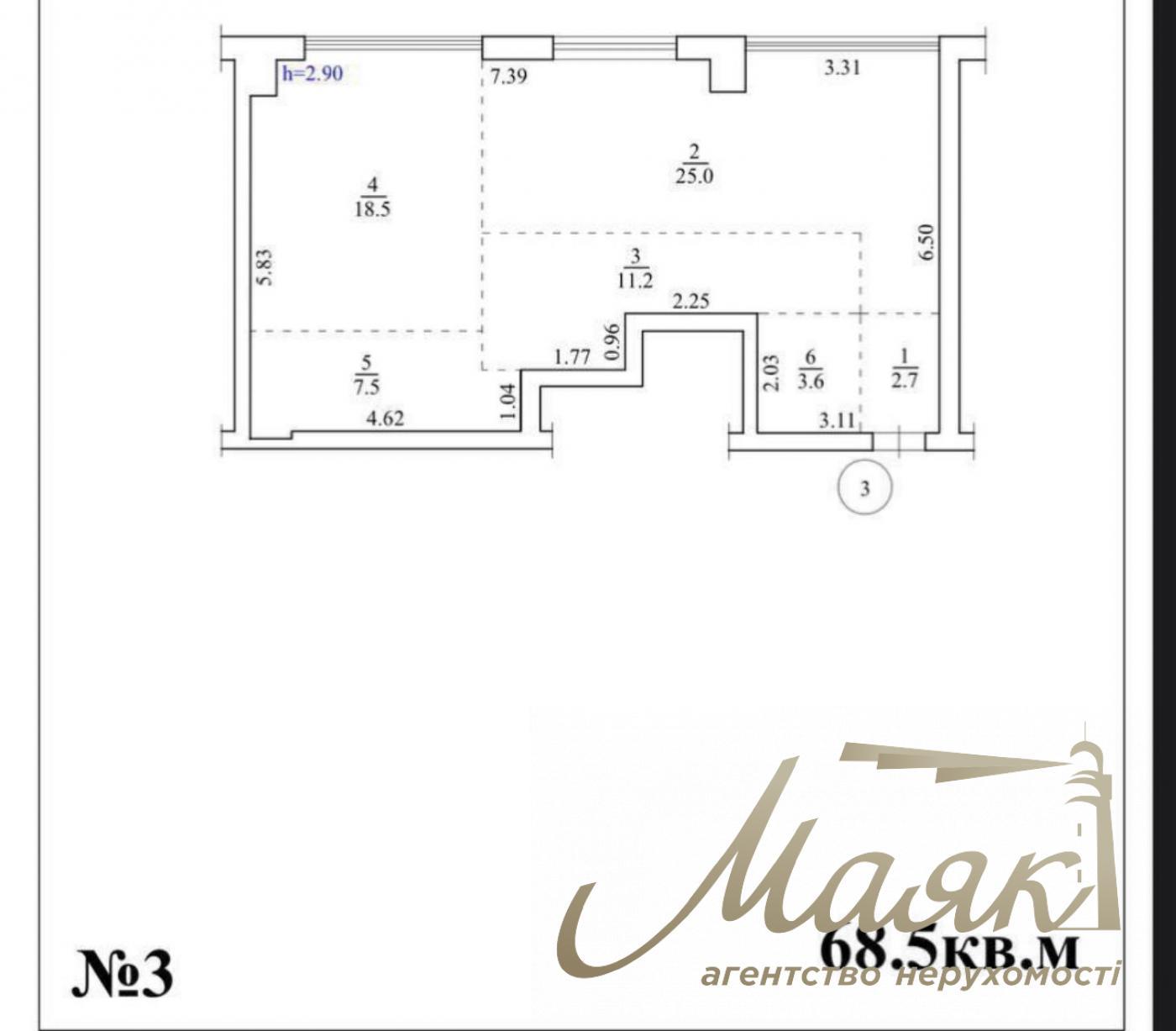 Продажа квартиры, 68.5 м2, ЖК Бульвар Фонтанов!