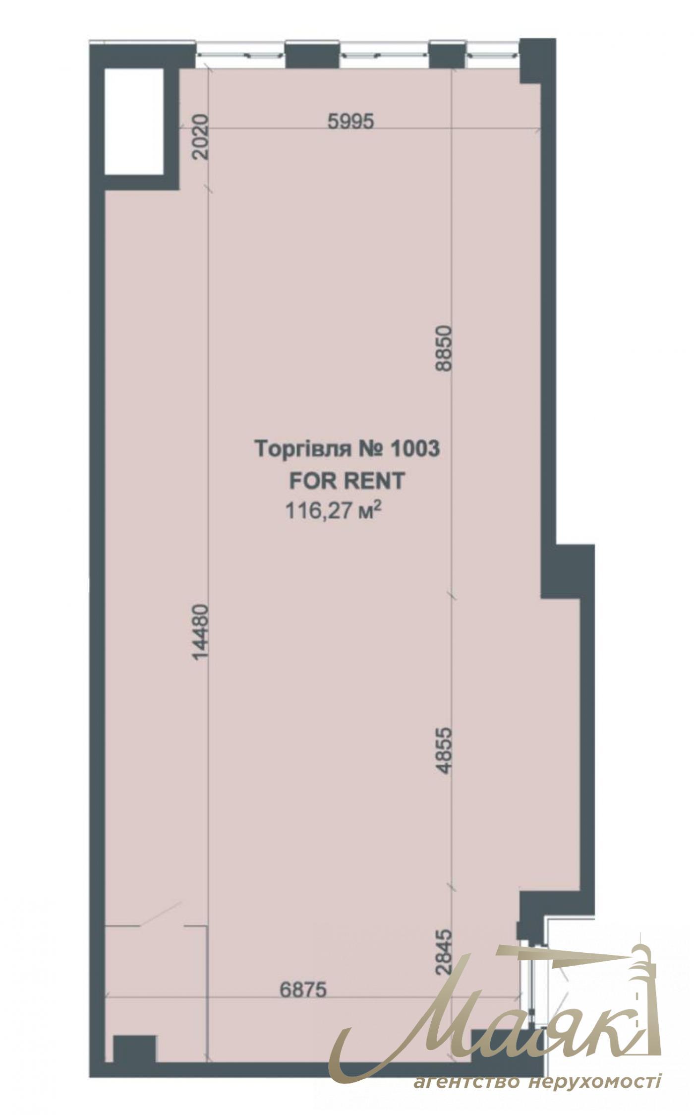 Rent of façade premises in residential complex Trinity st. Tyutyunnika, 39/2