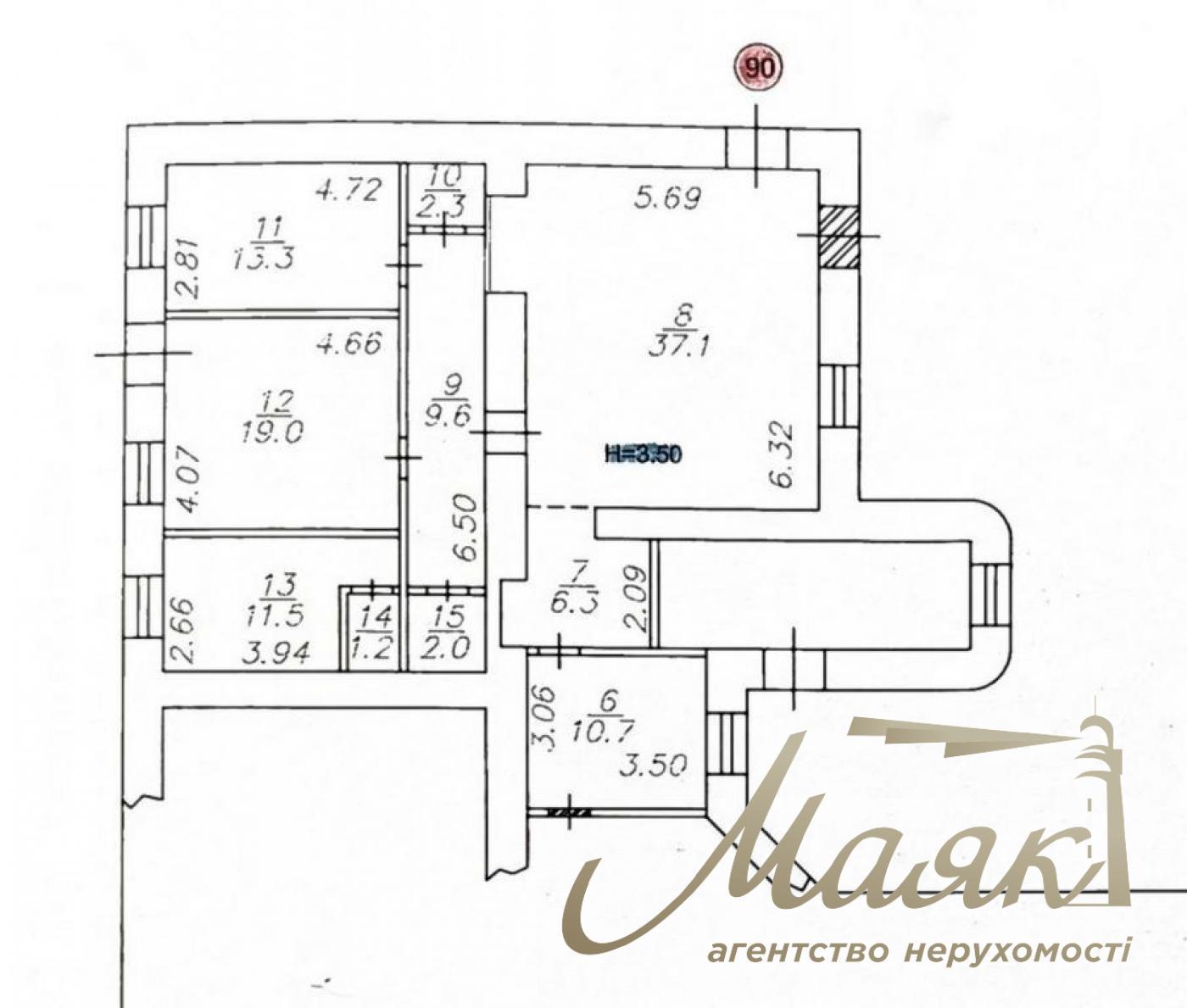Rent a facade premises 113 sq.m.sq. Lower Val, Podol
