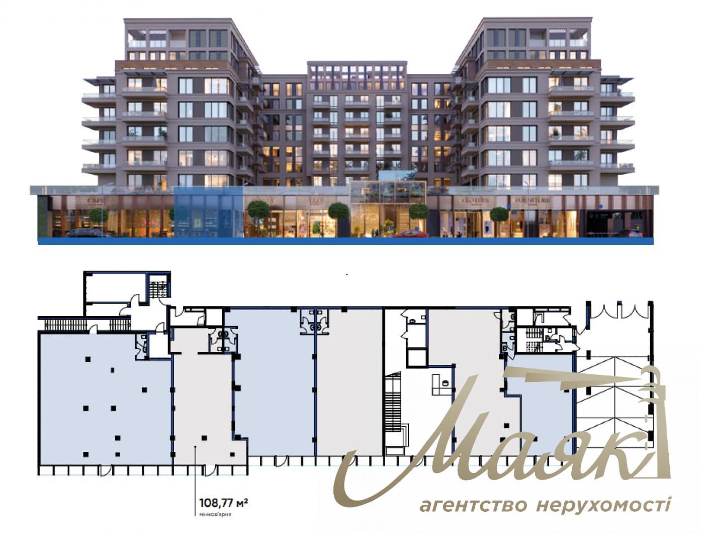 Продаж комерційного приміщення 108,77м.кв. OLEGIV Boutique Residence, Центр