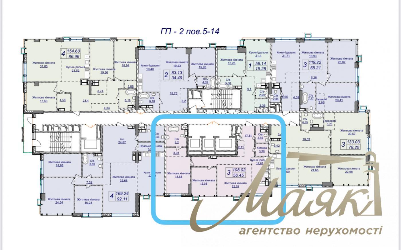 Продаж квартири 108 м2 у ЖК Новопечерські Липки, вул. Драгомирова, 7 черга