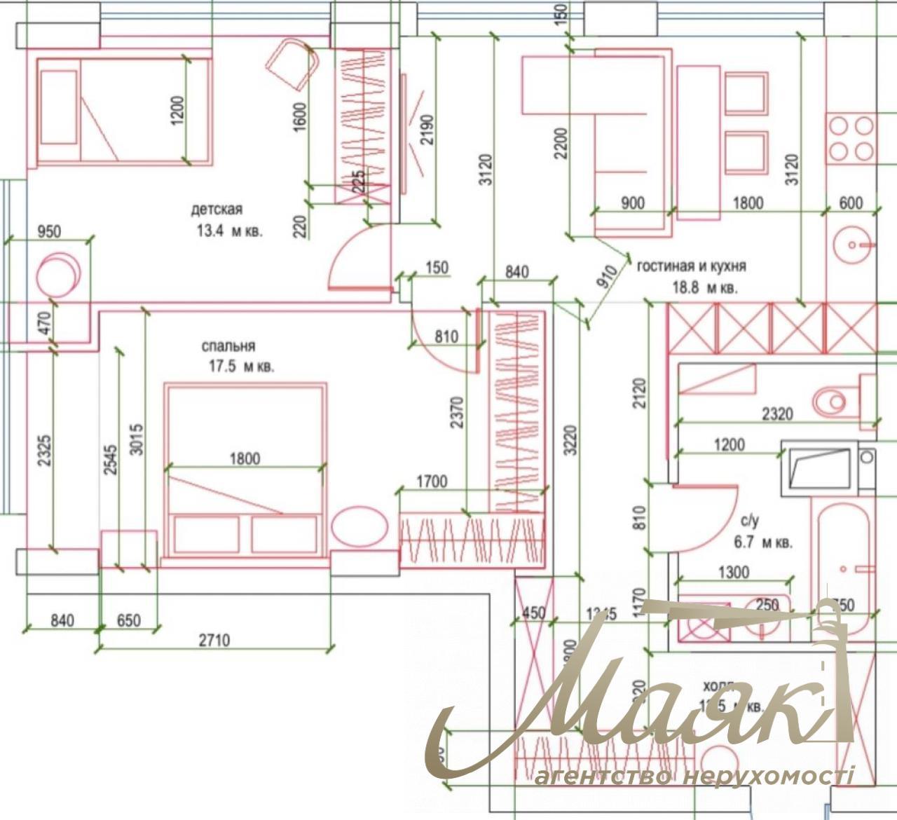 Продаж квартири з ремонтом у ЖК 38 Перлина вул.Жилянська 68