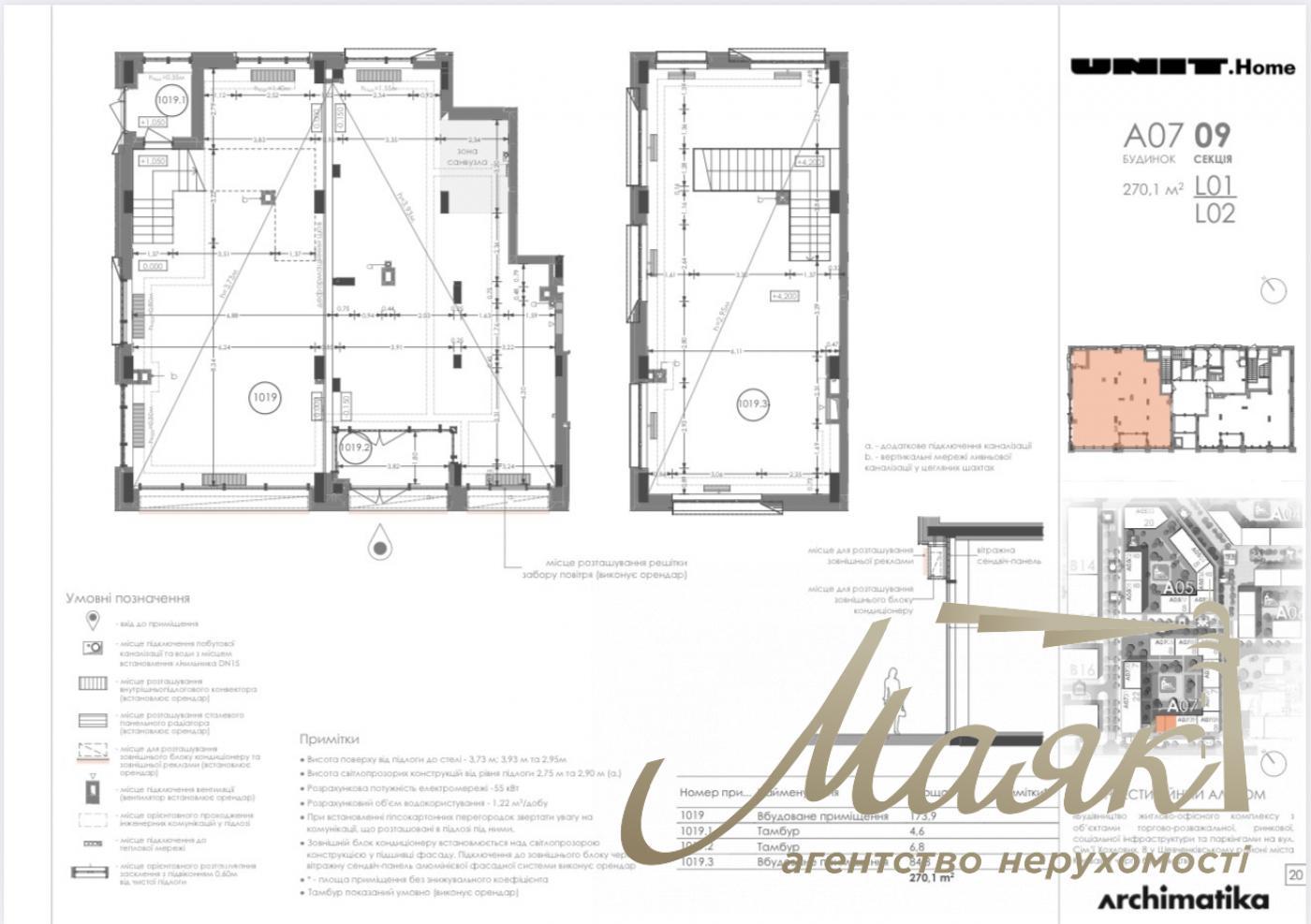 Продажа фасадного помещения 271 м² в ЖК UNIT.Home, ул. Гарета Джонса, Шевченковский район.