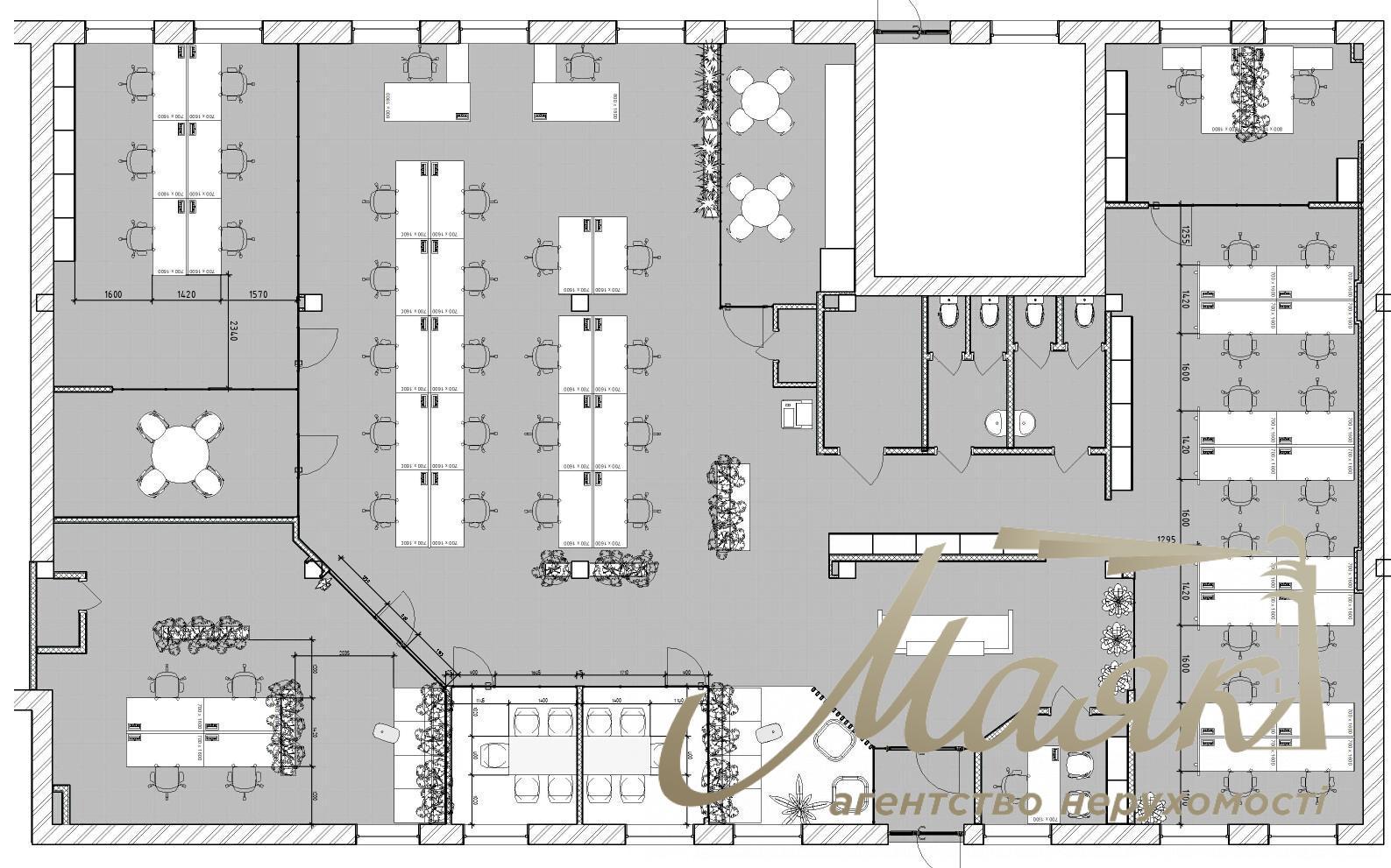 Office for rent in BC Europassage 372 sq.m. on Semy Prakhovych str. (Gaidara), 58/10