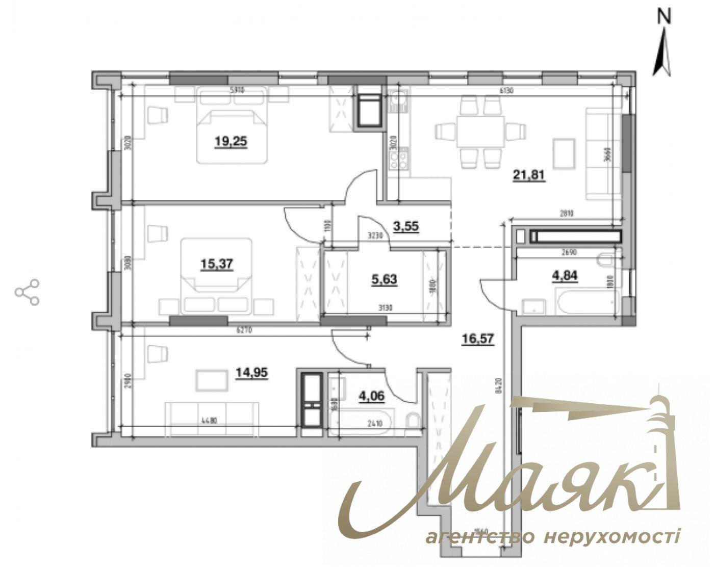 Продаж Квартира 106м2, ЖК Nordica Residence, Печерськ, Київ
