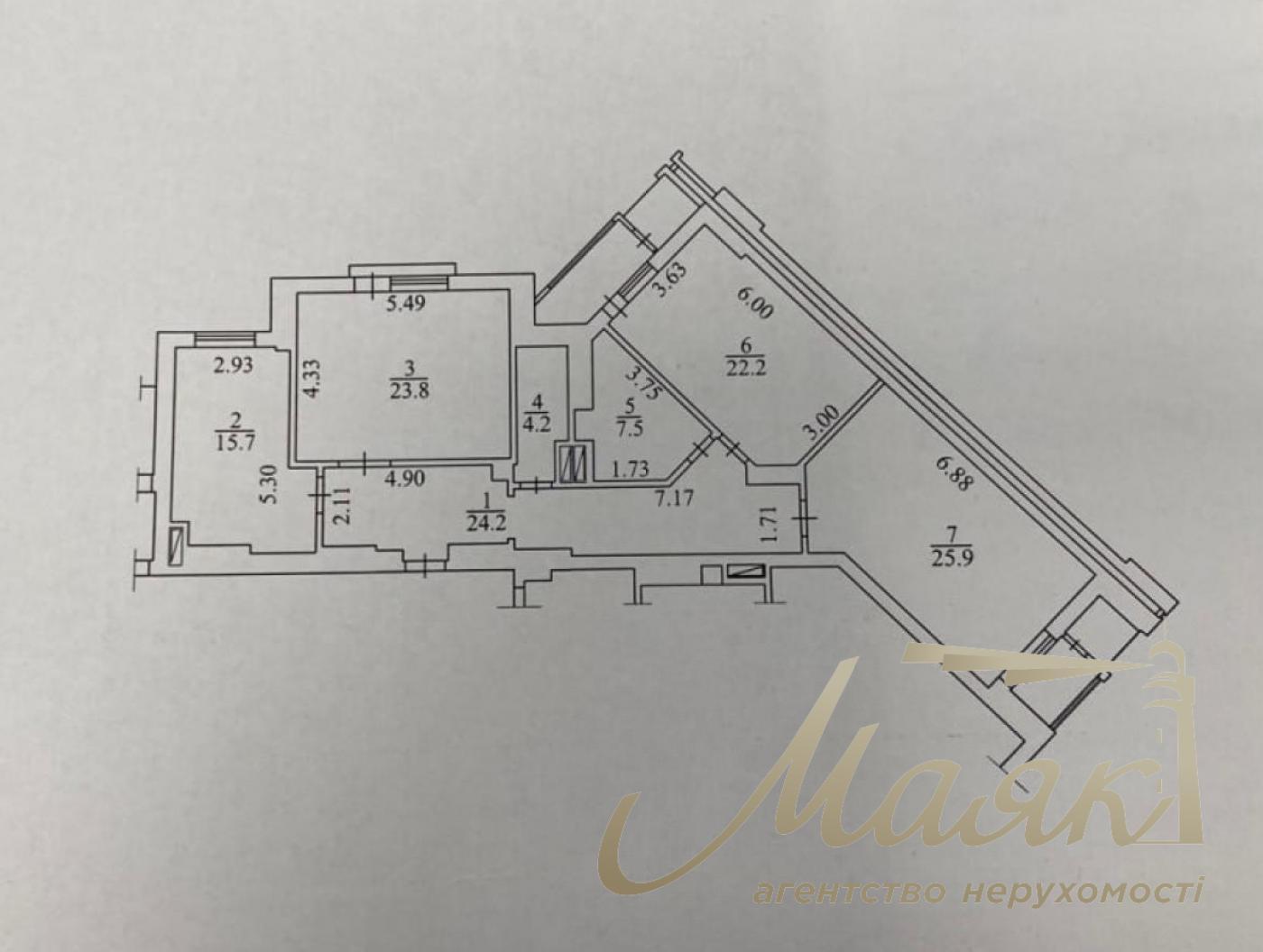 Продаж 3-кімнатної квартири, 131,7м², ЖК Панорама на Печерську, Печерський район, Київ