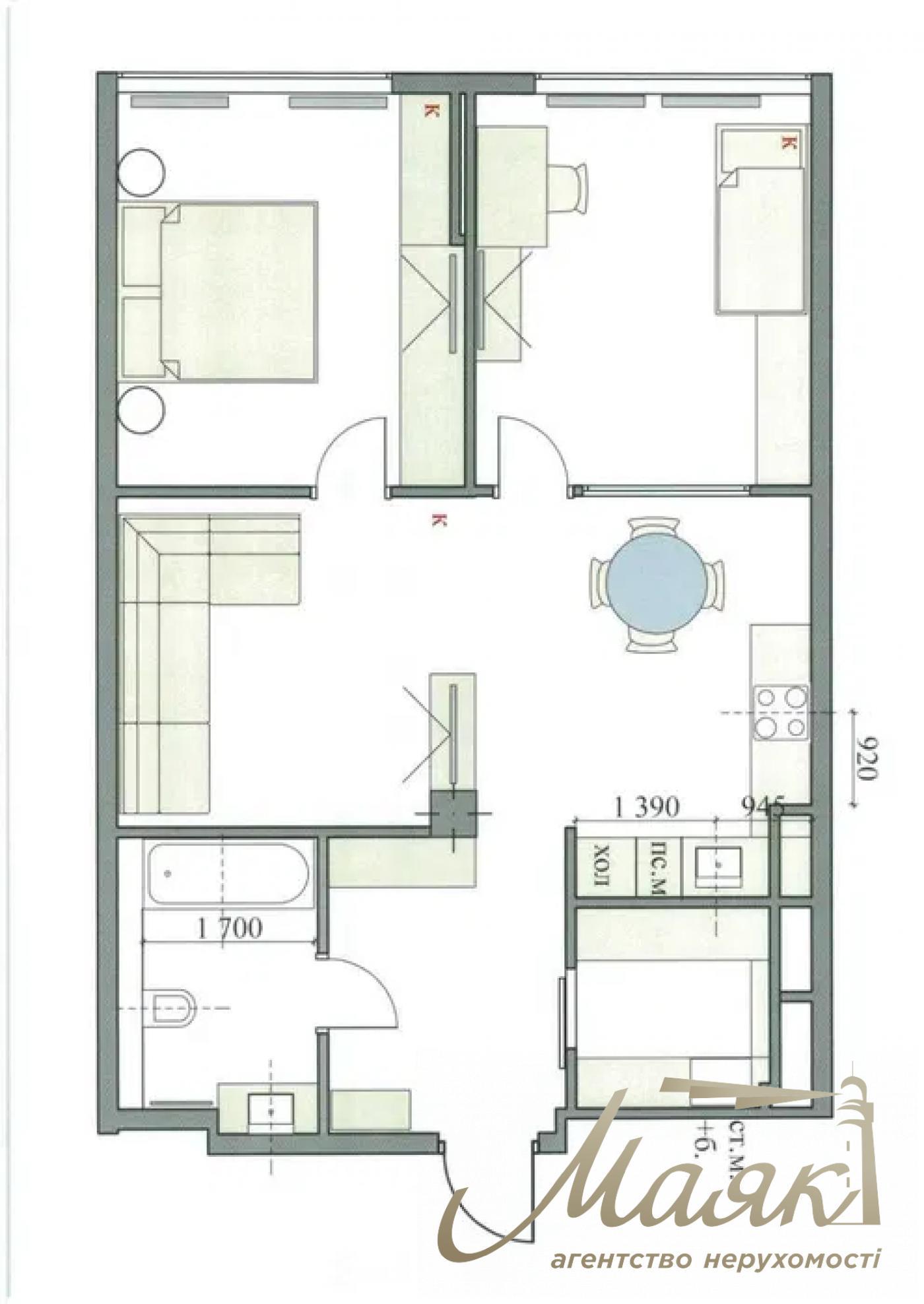 Sale of a 2-room apartment with a view, 70 m2 in the residential complex Novopecherska Vezha Pechersk Boychuka