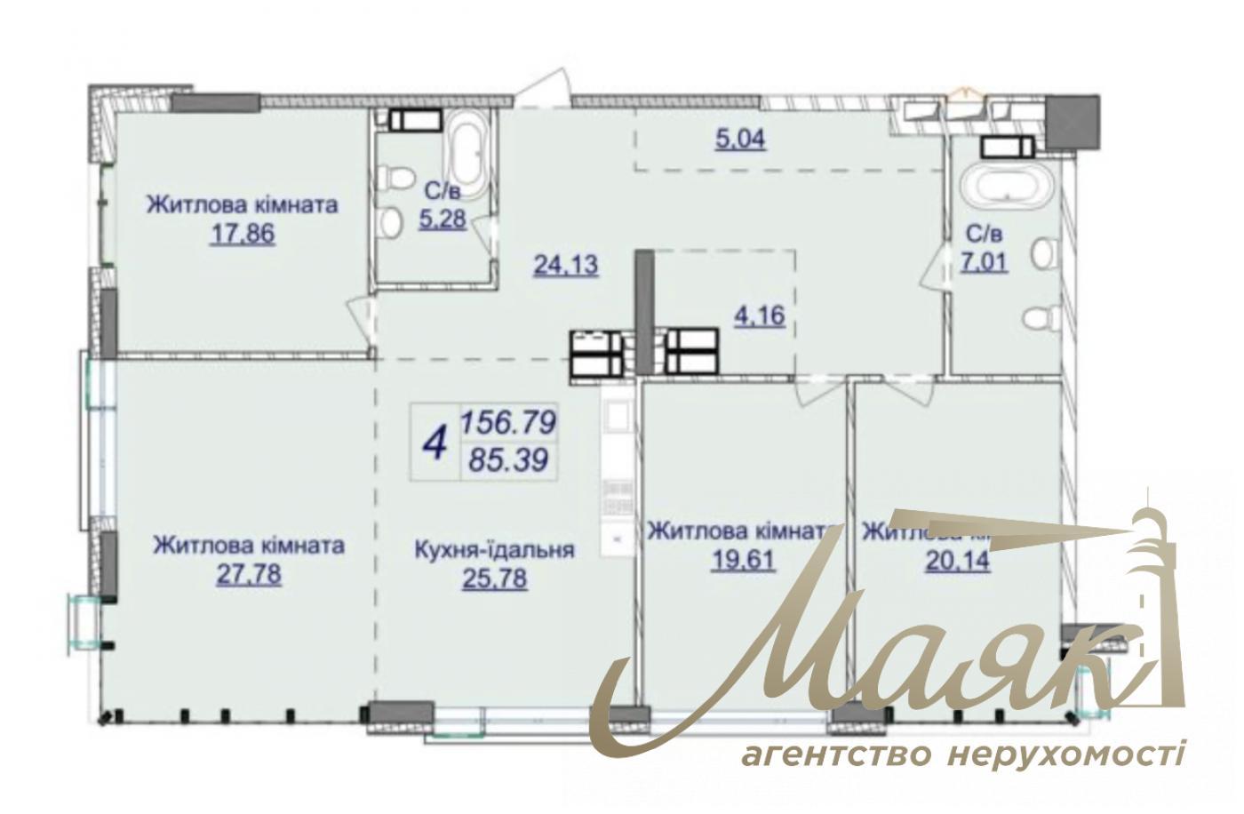 Продаж 4-кімнатної квартири, 156 м2, ЖК Новопечерські Липки, вул. Верхогляда (Драгомирова)