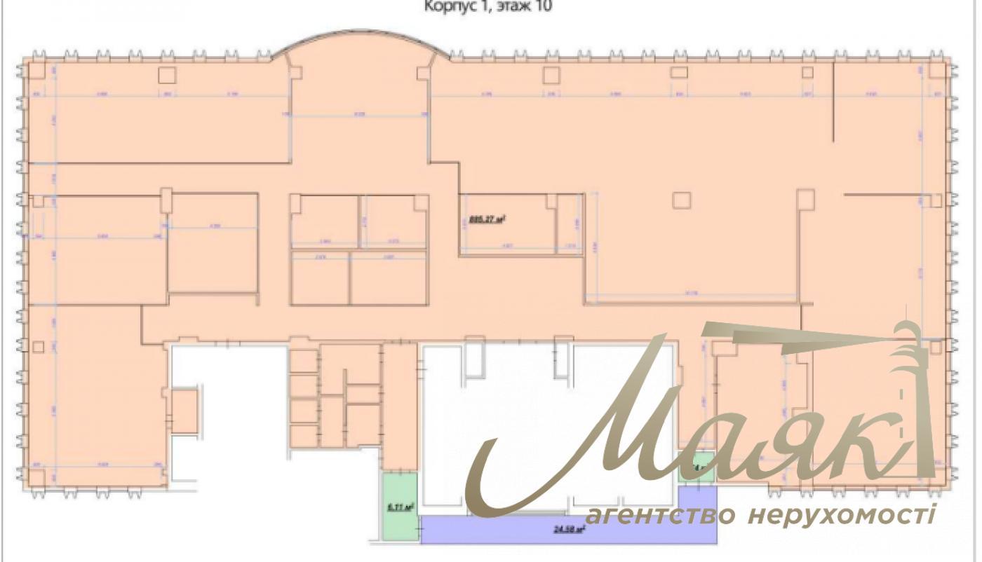 Оренда офісу 271м2 БЦ Horizon Park вул. Амосова 12 Солом'янка