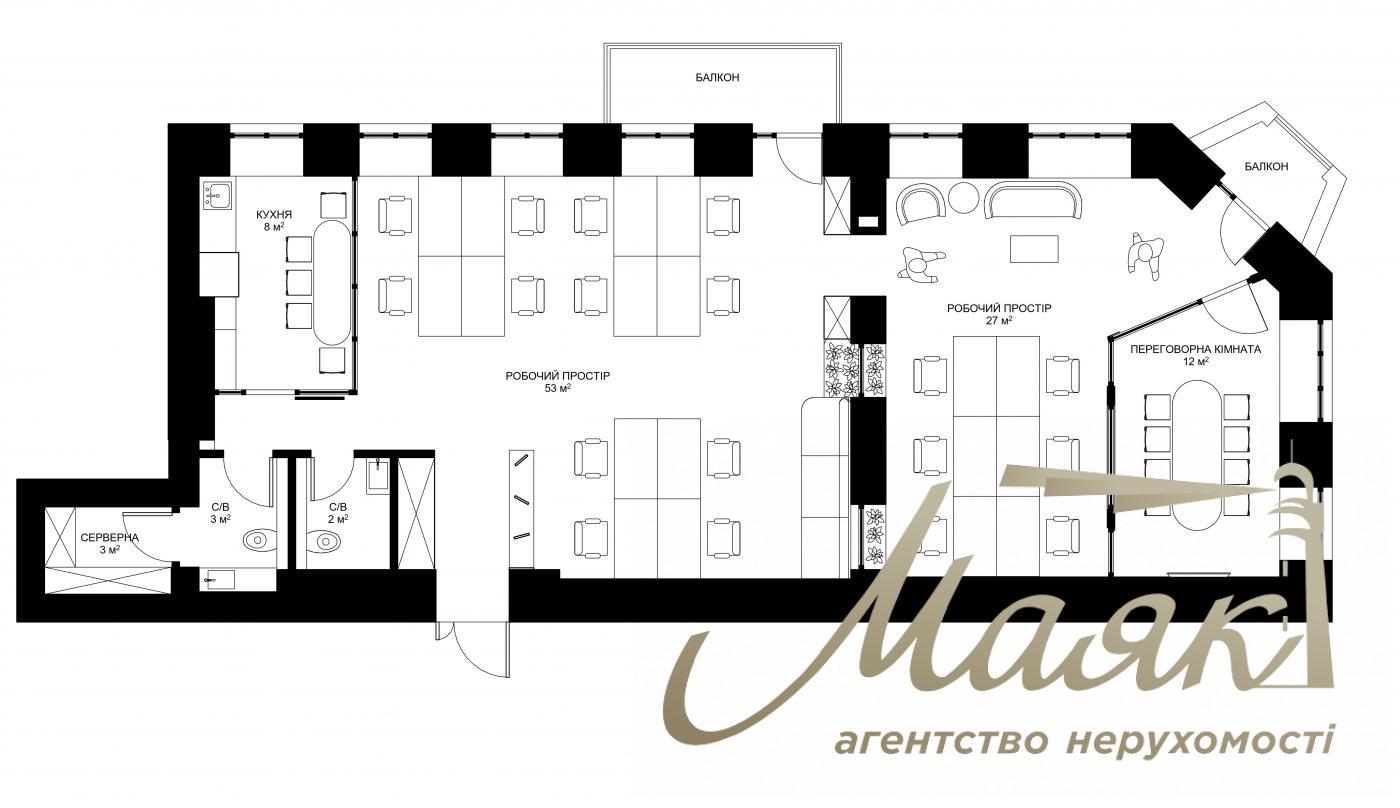 Office for sale in the Center, Bolshaya Vasilkovskaya St.