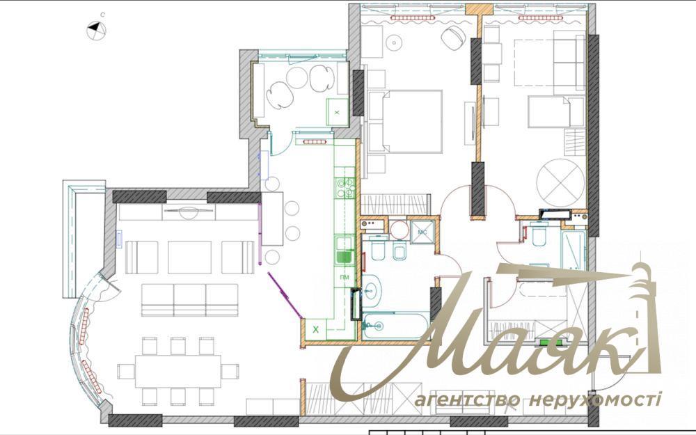 Продажа 3-х комнатной квартиры в ЖК Престиж Холл Центр Печерск