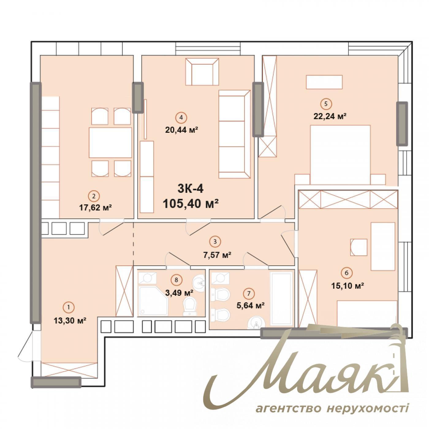 Продажа 3-х комнатной квартиры ЖК Эдельвейс Хаус, Печерск