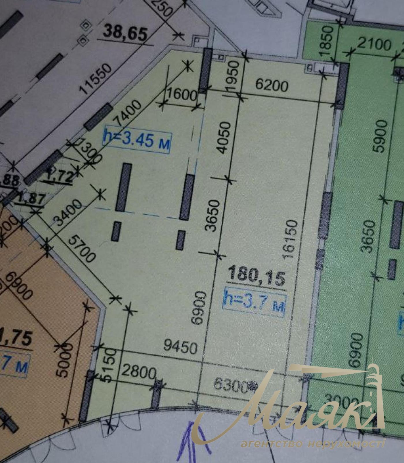 Оренда супер фасаду 184м2, в ЖК Great