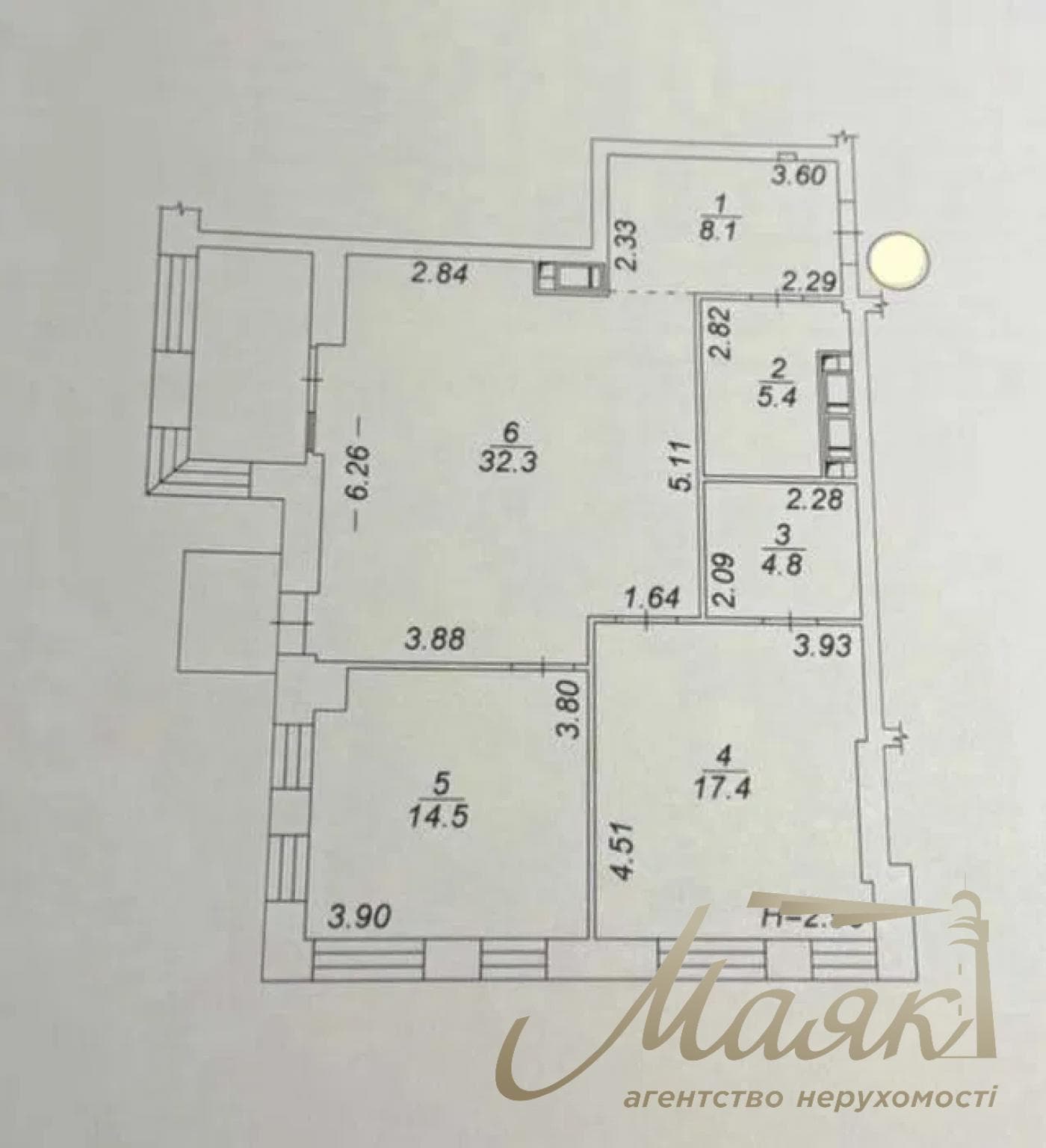 Продаж 3к. квартири 88 м2 у ЖК Trinity, вул. Тютюнника, Печерськ