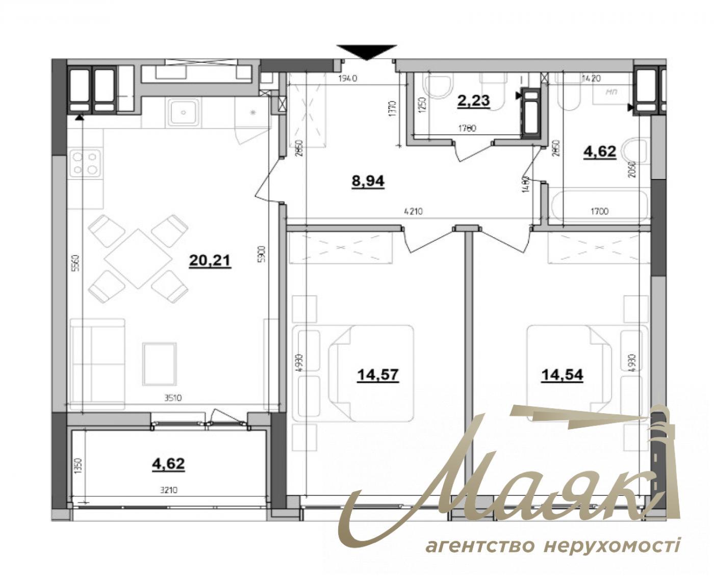 Продаж 2-кімнатної квартири в ЖК Maxima Residence, Максима Резиденс, вул. Коновальця, Печерськ