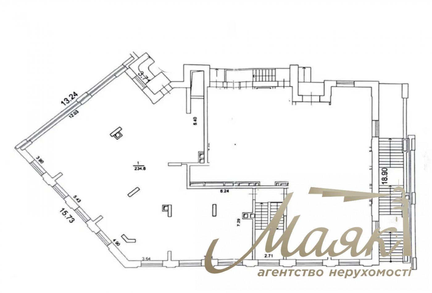 For sale commercial premises 235m2 in Residential Complex Novopecherskie Lipki, Andriy Verkhoglyada str. (Mikhail Dragomirov), 16