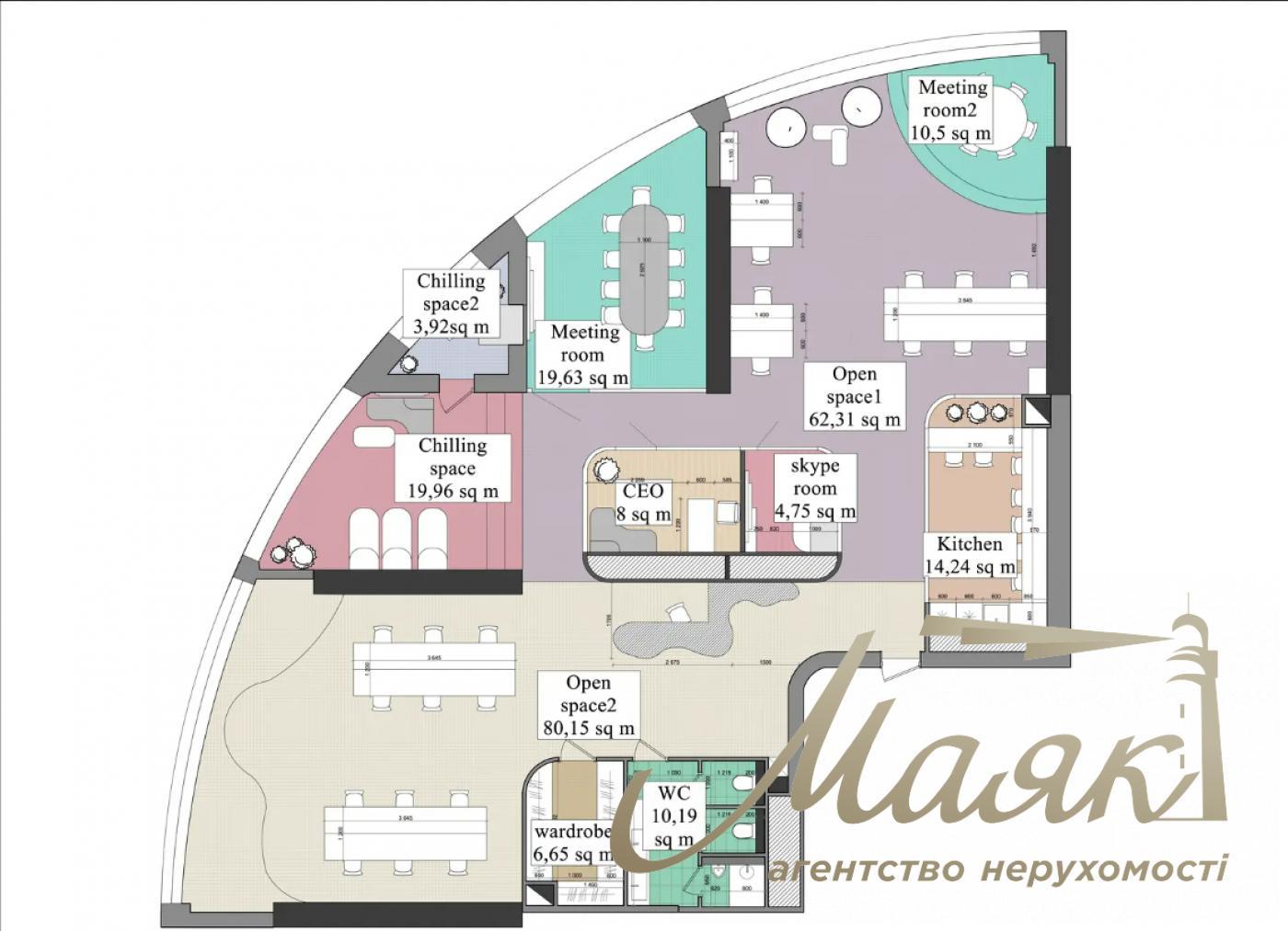 Продаж офісу 248м2 БЦ-Carnegie Печерськ, Київ