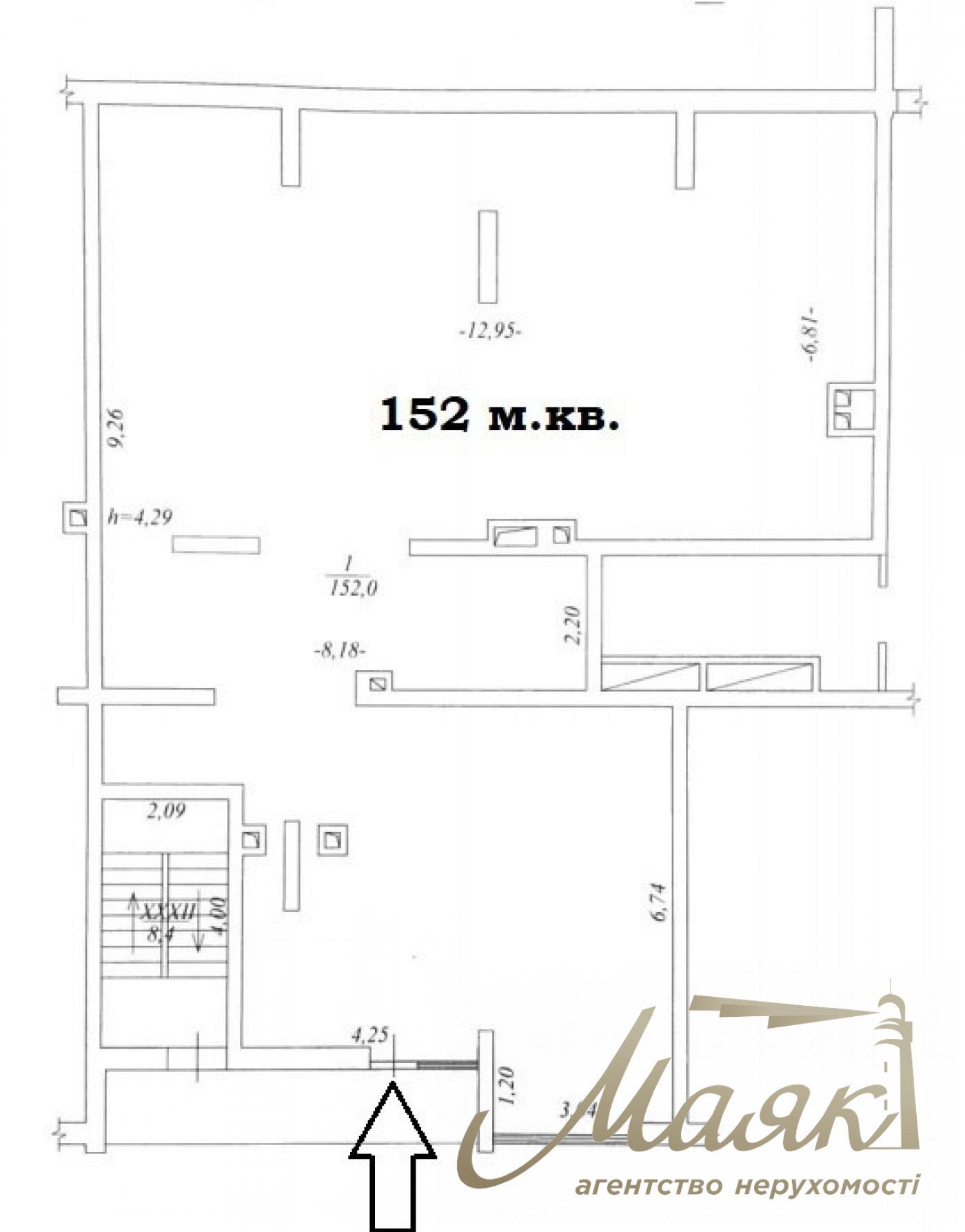 Оренда фасаду 152м2, ЖК Лебединий