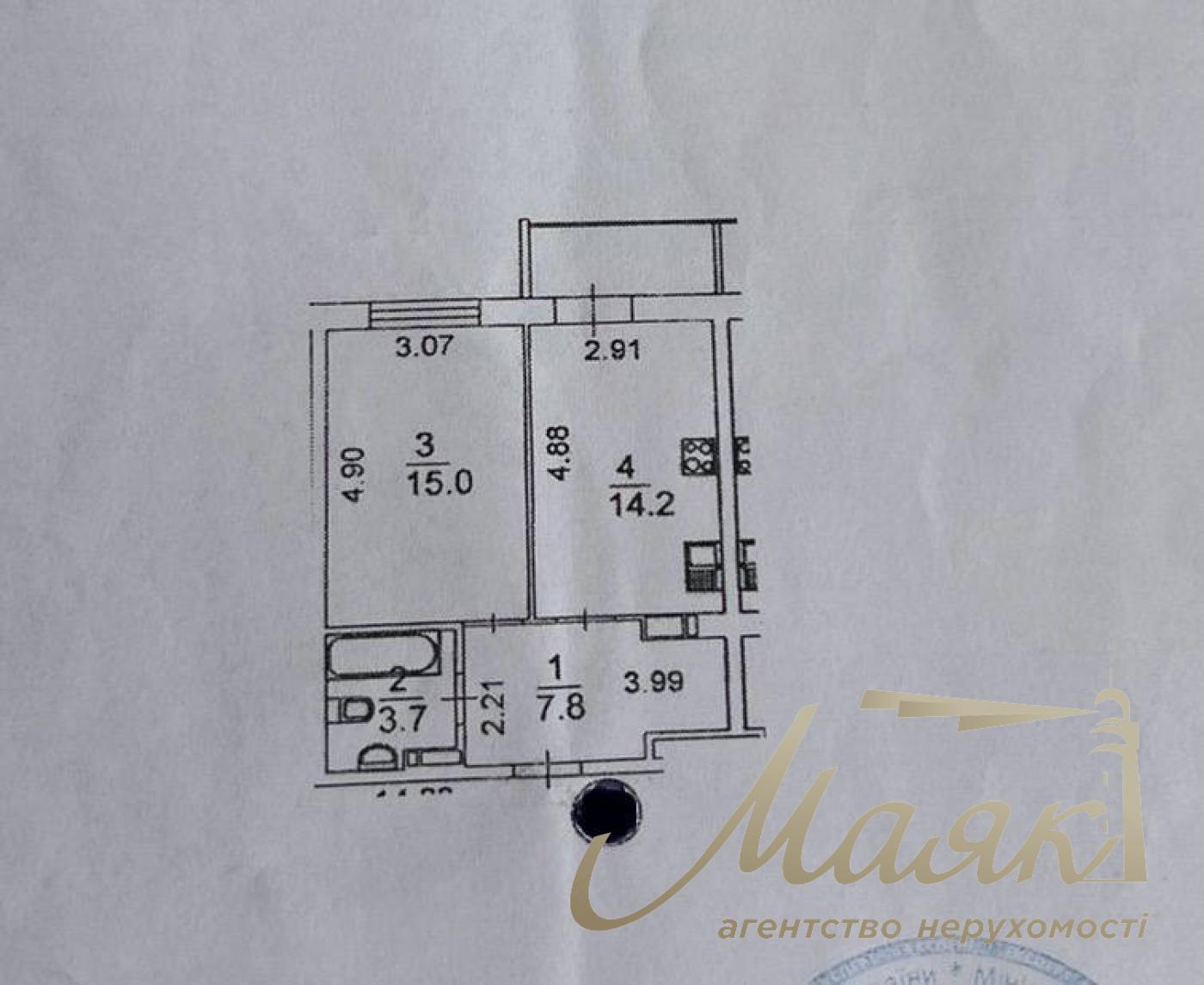 Sale of 1-room apartment 42 m2 in the residential complex French Quarter, Academician Filatov Street 2/1