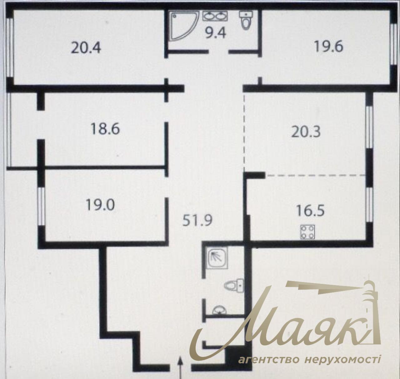 Продаж квартири з орендарем, готовий бізнес, Круглоуніверситетська 3-5, 190м2