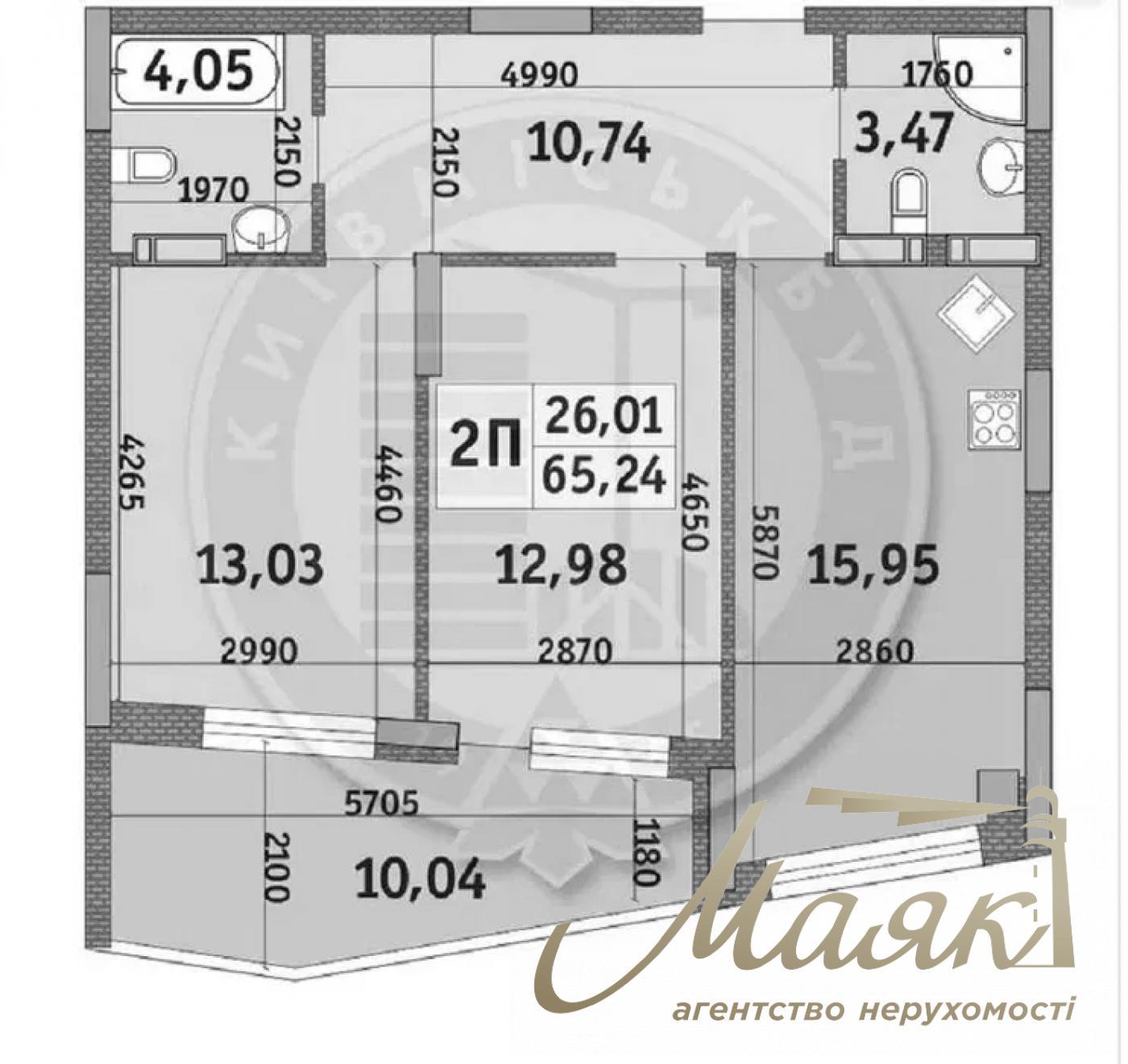 Продаж 2-х кімнатної квартири в ЖК Італійський квартал, Оболонський район.