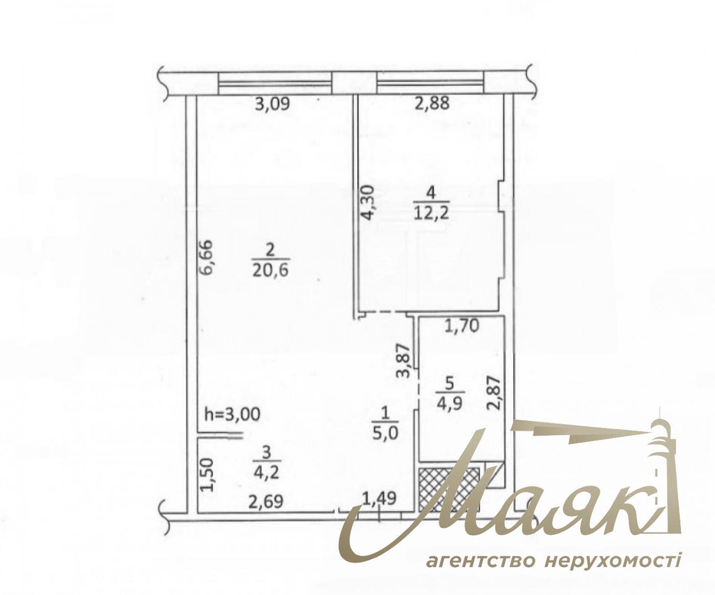 Sale Office 46m2, Zhilyanskaya, Kyiv, Residential Complex 38 Zhemchuzhina