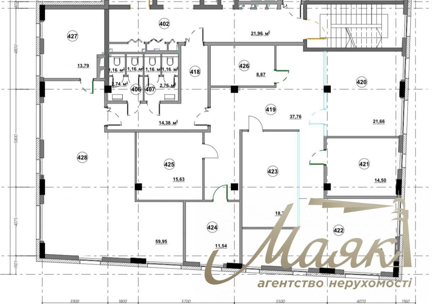 Оренда офісу площею 318 м² у бізнес-центрі G Park класу А, Голосіївський район.