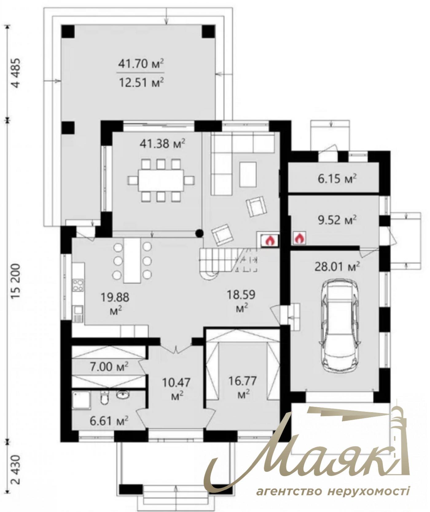 Продаж будинку 350м2 с.Козин. Б.Дамба-2 км. Сучасний будинок з басейном на ділянці з соснами!