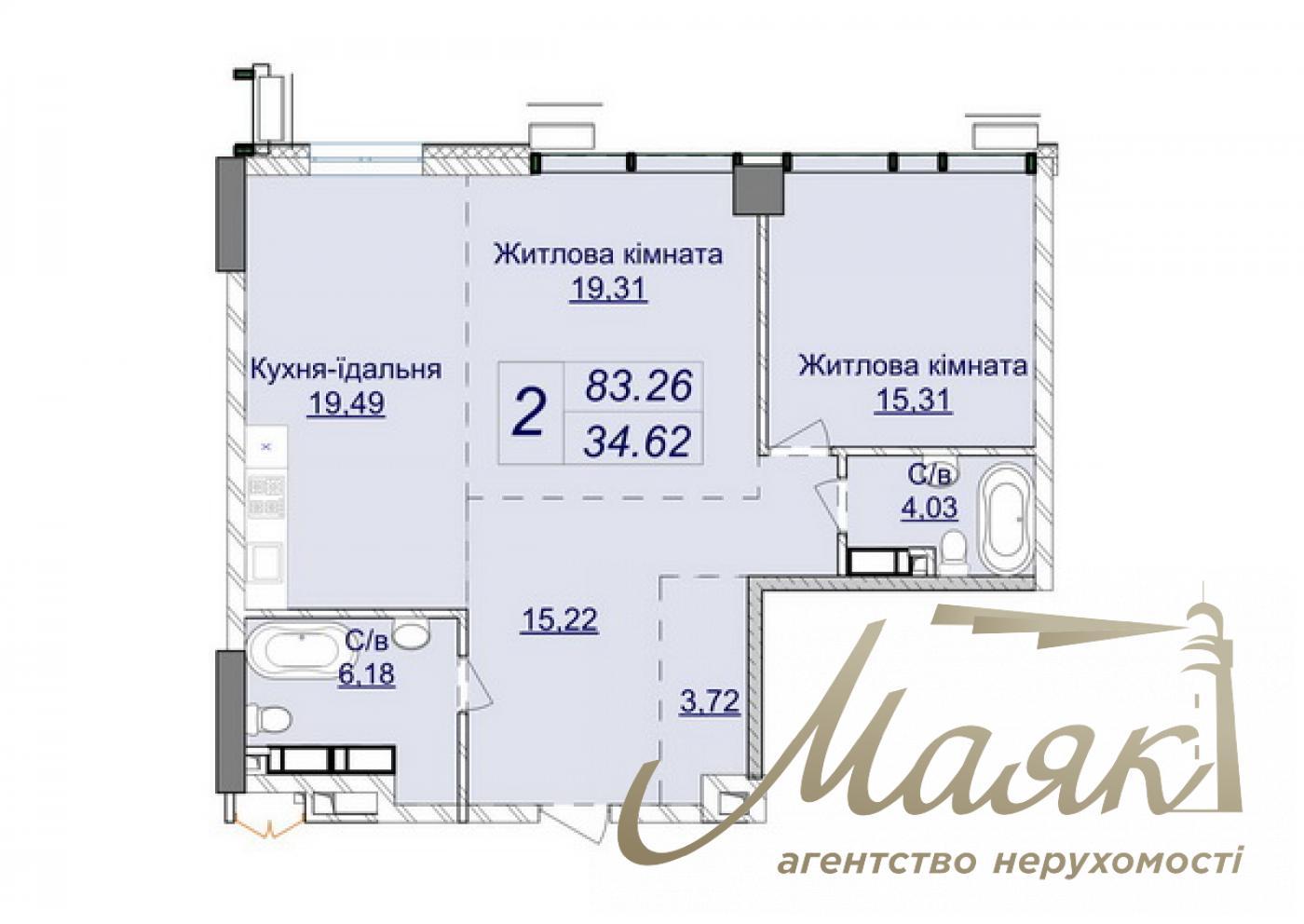 Продажа 2-х комнатной квартиры, 83 м2 в ЖК Новопечерские Липки Драгомирова