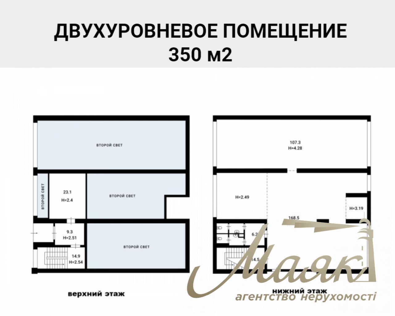 Продаж фасадного приміщення 350м2 метро Печерська