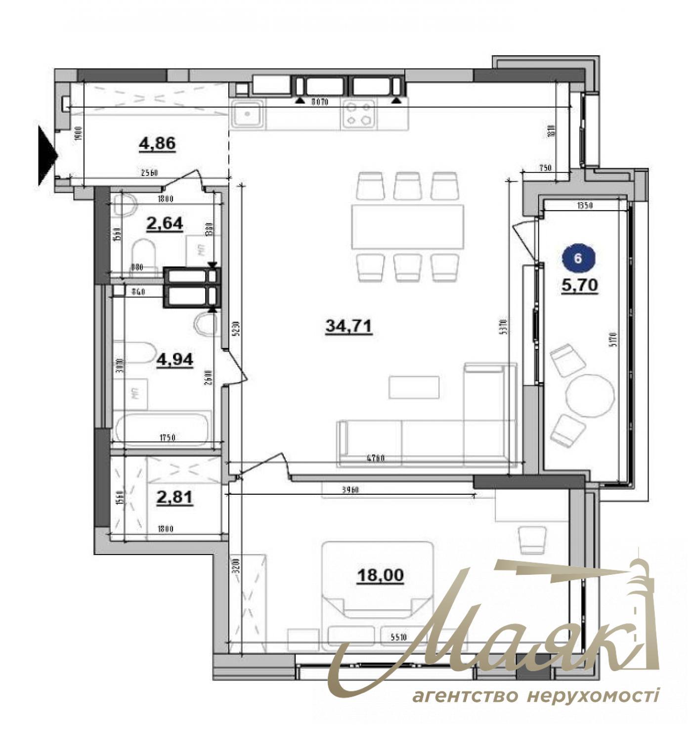 Продажа 1к. квартиры 73м в ЖК Maxima Residence, Максима Резиденс, ул. Коновальца, Печерск