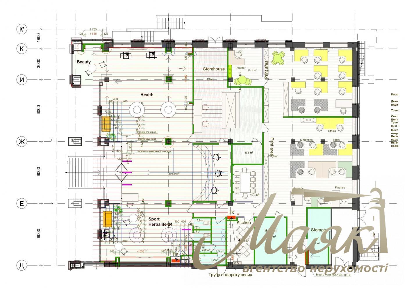 Аренда офиса 540 м² в БЦ «Домино», Подол