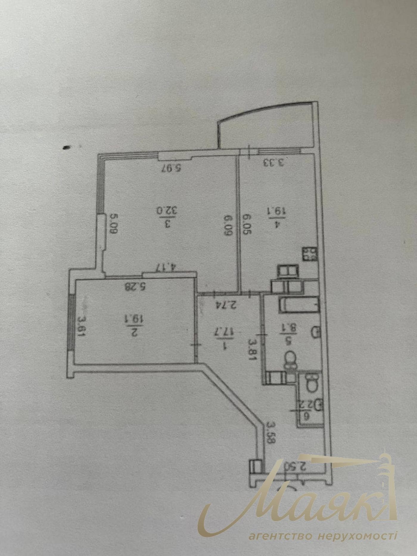 Apartment for sale in Park Avenue Residential Complex, 62 Goloseevsky Ave.