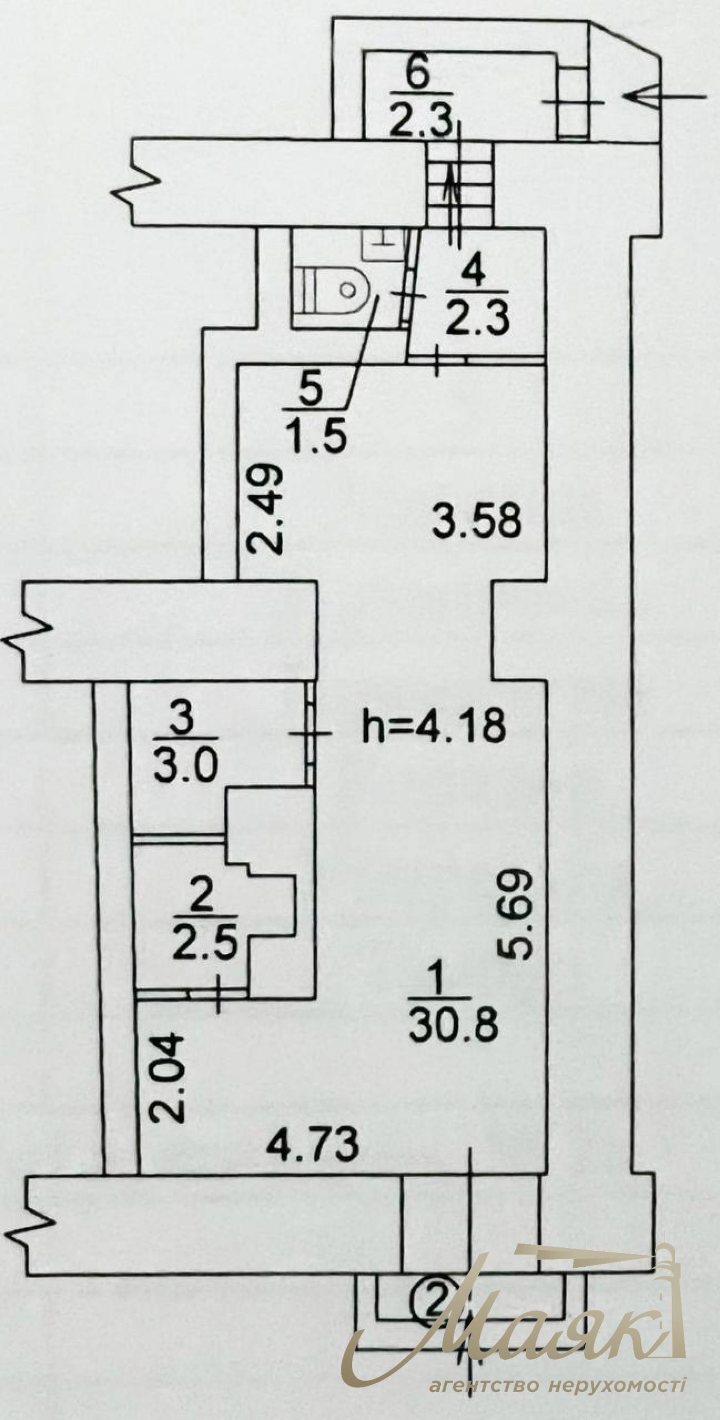 Продаж фасадного приміщення 43 м.кв. Печерський р-н, вул. Басейна