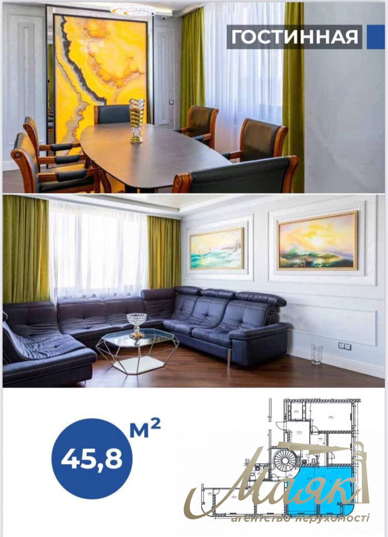 Sale of a penthouse with a view and a terrace of 416 m2 on Dneprovskaya Embankment, Osokorki