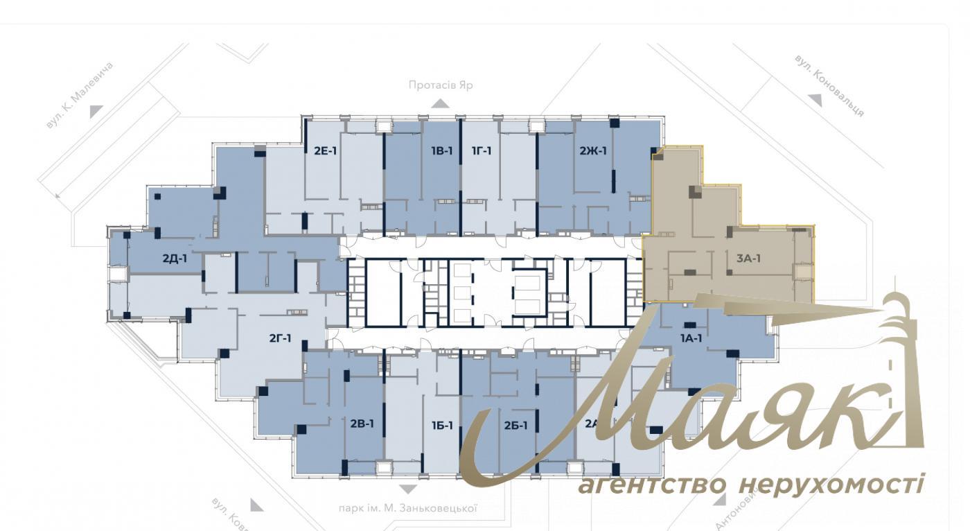 Продажа 3-комнатной квартиры, 117 м2, ЖК А136, ул. Антоновича