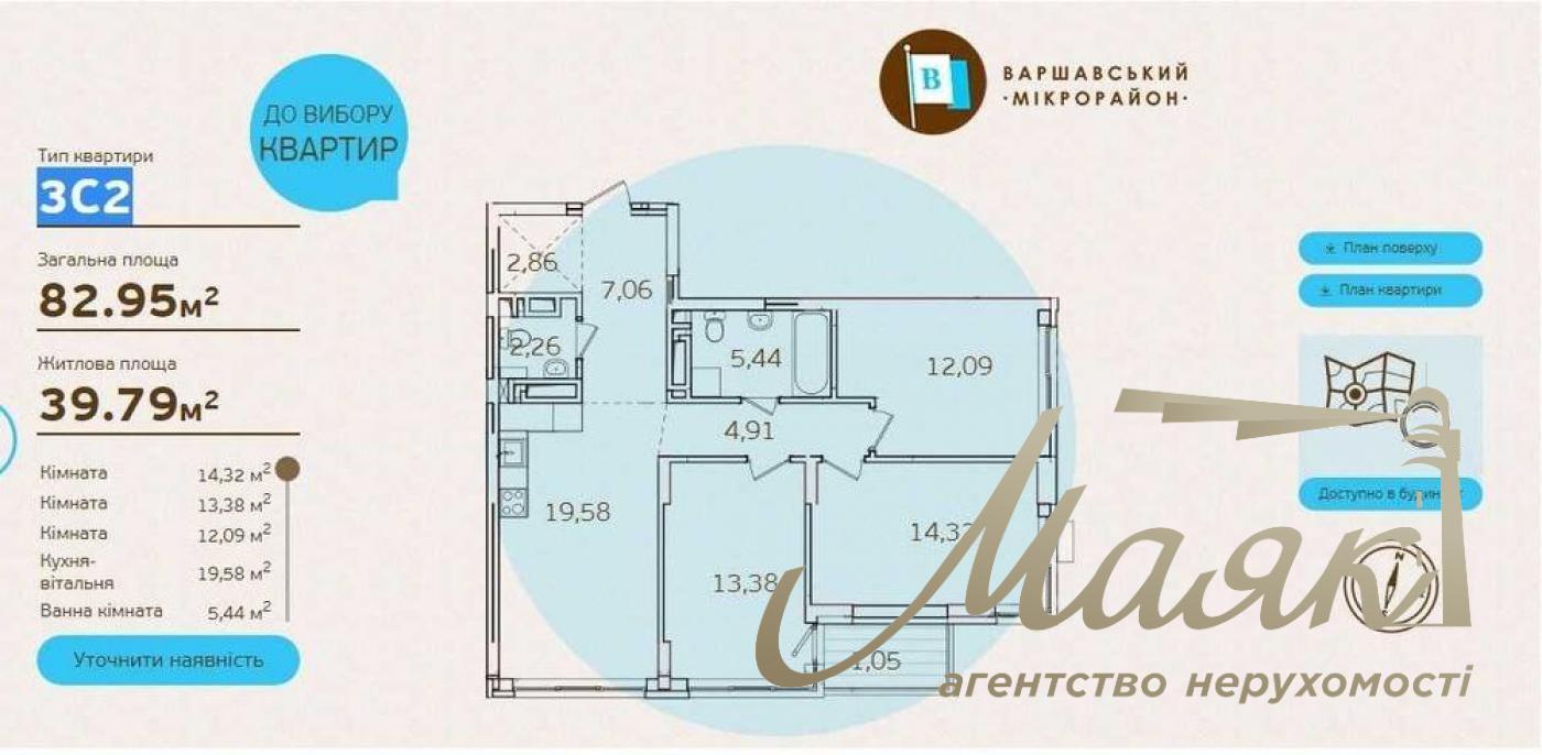 Продаж 3-кімнатної квартири в ЖК Варшавський мікрорайон, Подільський район, Київ!