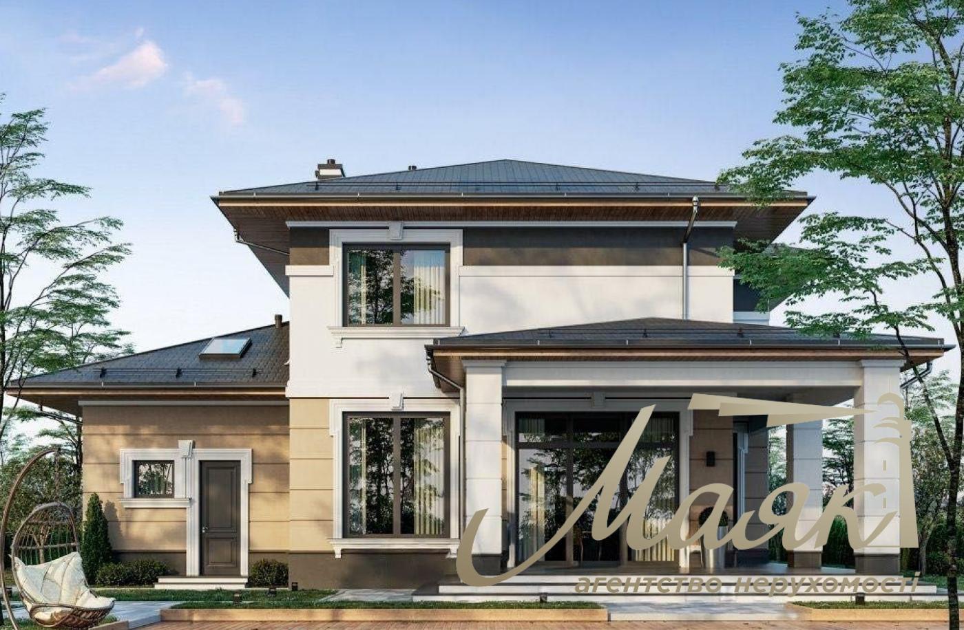 Продаж будинку 350м2 с.Козин. Б.Дамба-2 км. Сучасний будинок з басейном на ділянці з соснами!