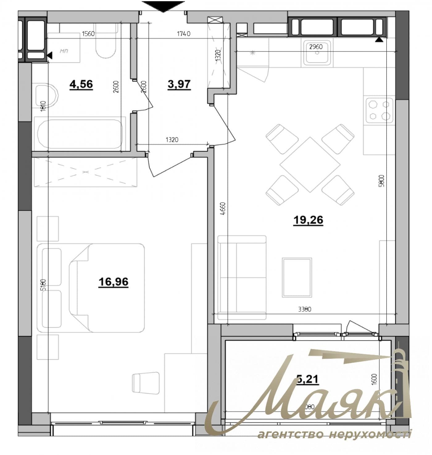 For sale 2-bedroom apartment Residential Complex Maxima Residence, Konovalets str.