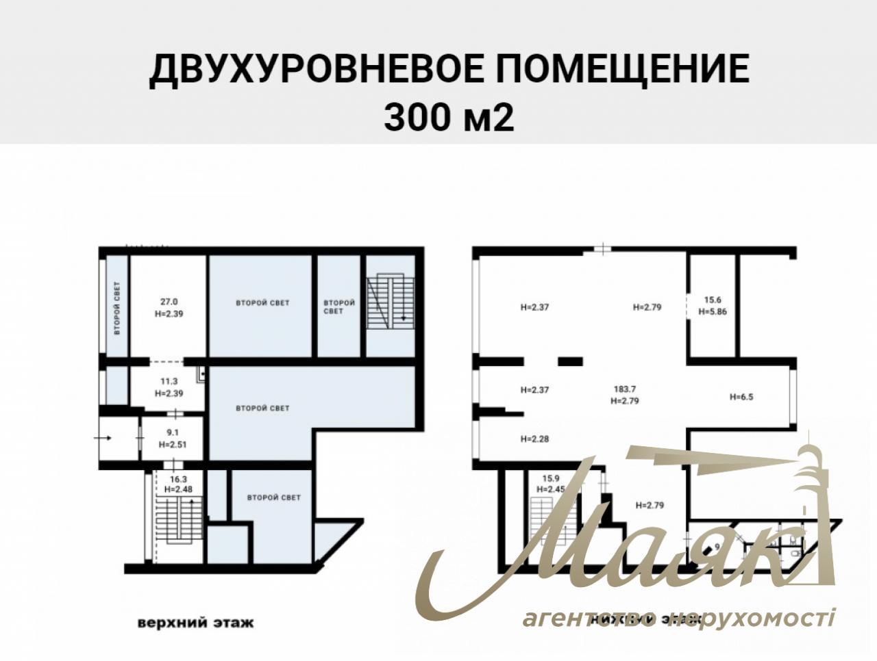 Продажа фасадного помещения 300м2 метро Печерская