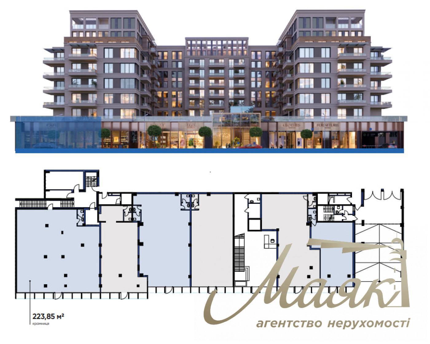 Продаж комерційного приміщення 223,85 м.кв. OLEGIV Boutique Residence, Центр