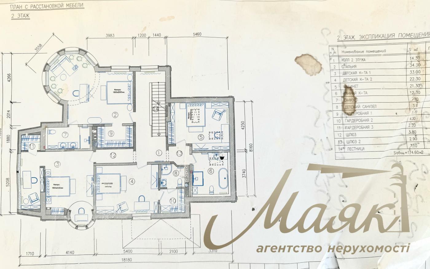 Продаж будинку з гаражем 365м2, ділянка 15 соток у КМ "ОБРІЙ - К" вул. Центральна, у с. Козин,